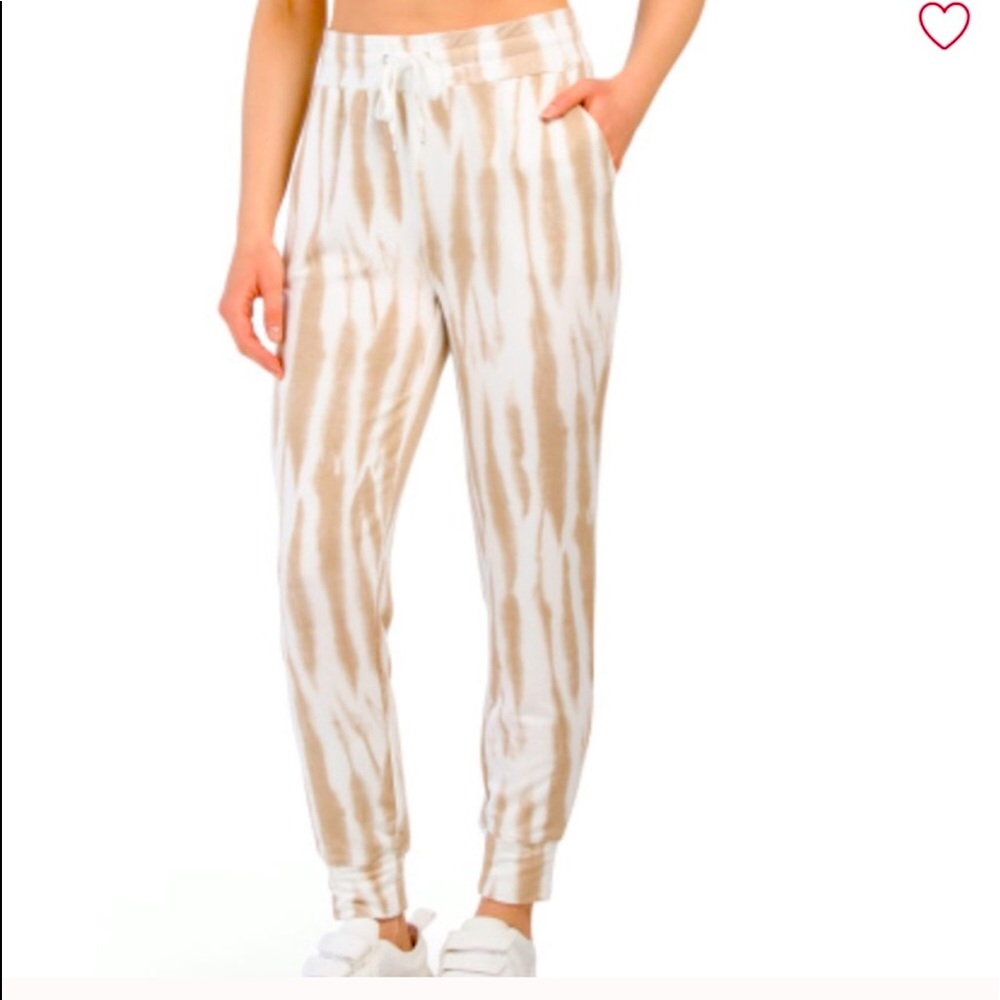 SOLD!!!!!Rachel Zoe Tie Die Joggers Beige and Off White